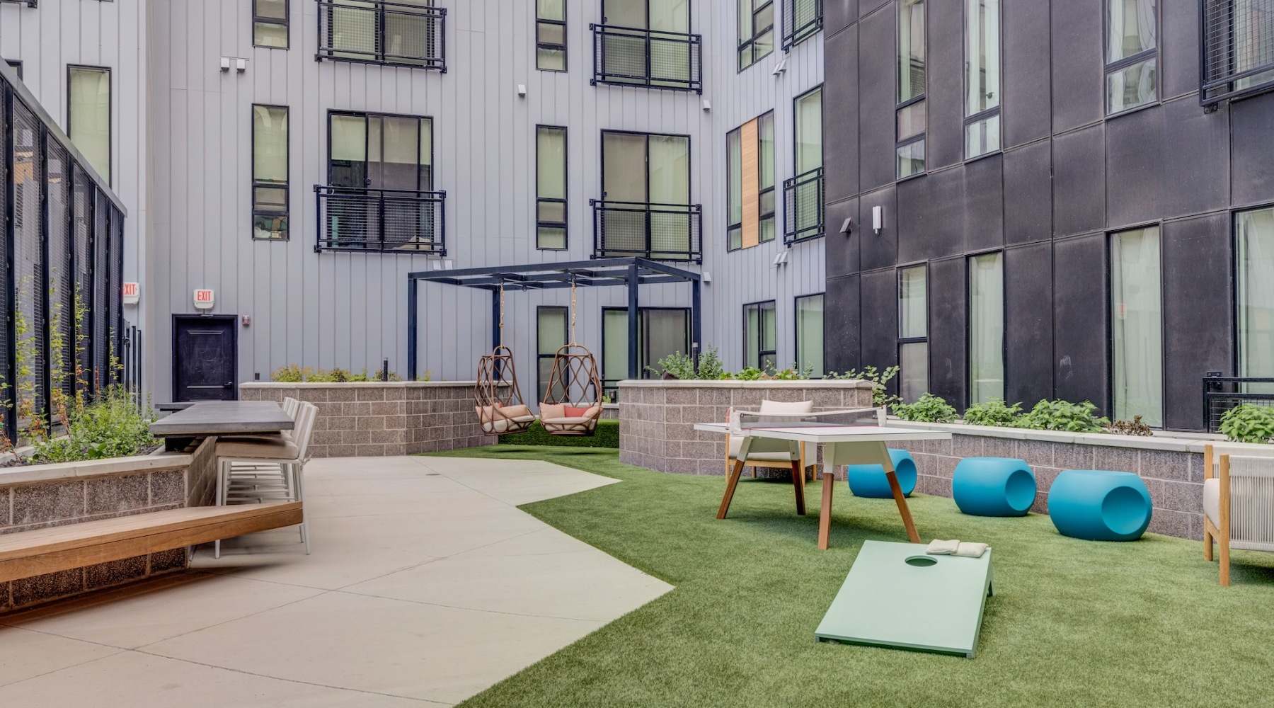 outside courtyard area